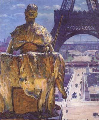 Louis Welden Hawkins THe Eiffel Tower,Seen from the Trocadero (mk06) oil painting image